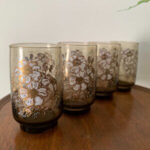 Set of 4 Dominion smoky glasses